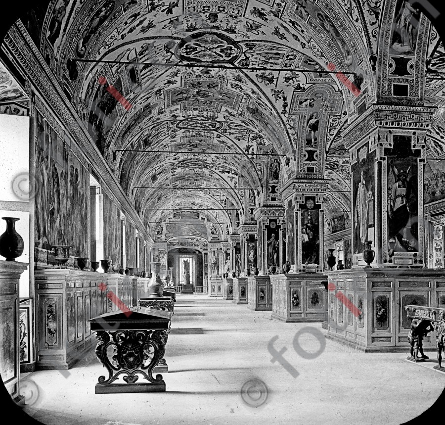 Vatikanische Bibliothek | Vatican Library - Foto foticon-simon-037-019-sw.jpg | foticon.de - Bilddatenbank für Motive aus Geschichte und Kultur